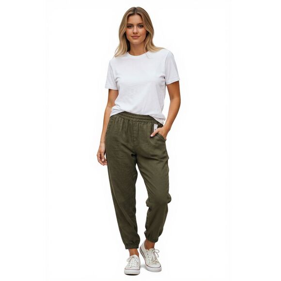 NEW Old Navy Arboretum Pull On Jogger Pant Women Size Large Army Green - Picture 1 of 13